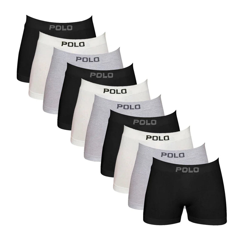 Kit 10 Cuecas Polo Boxer Sem Costura Original